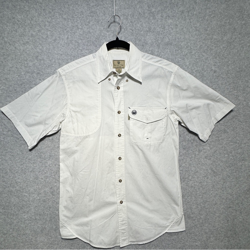 Beretta White Casual Button-Down Shirt